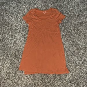 Orange Loose Fitting Dress